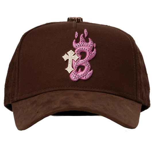 BARBAS HATS “B CROSS PINK”