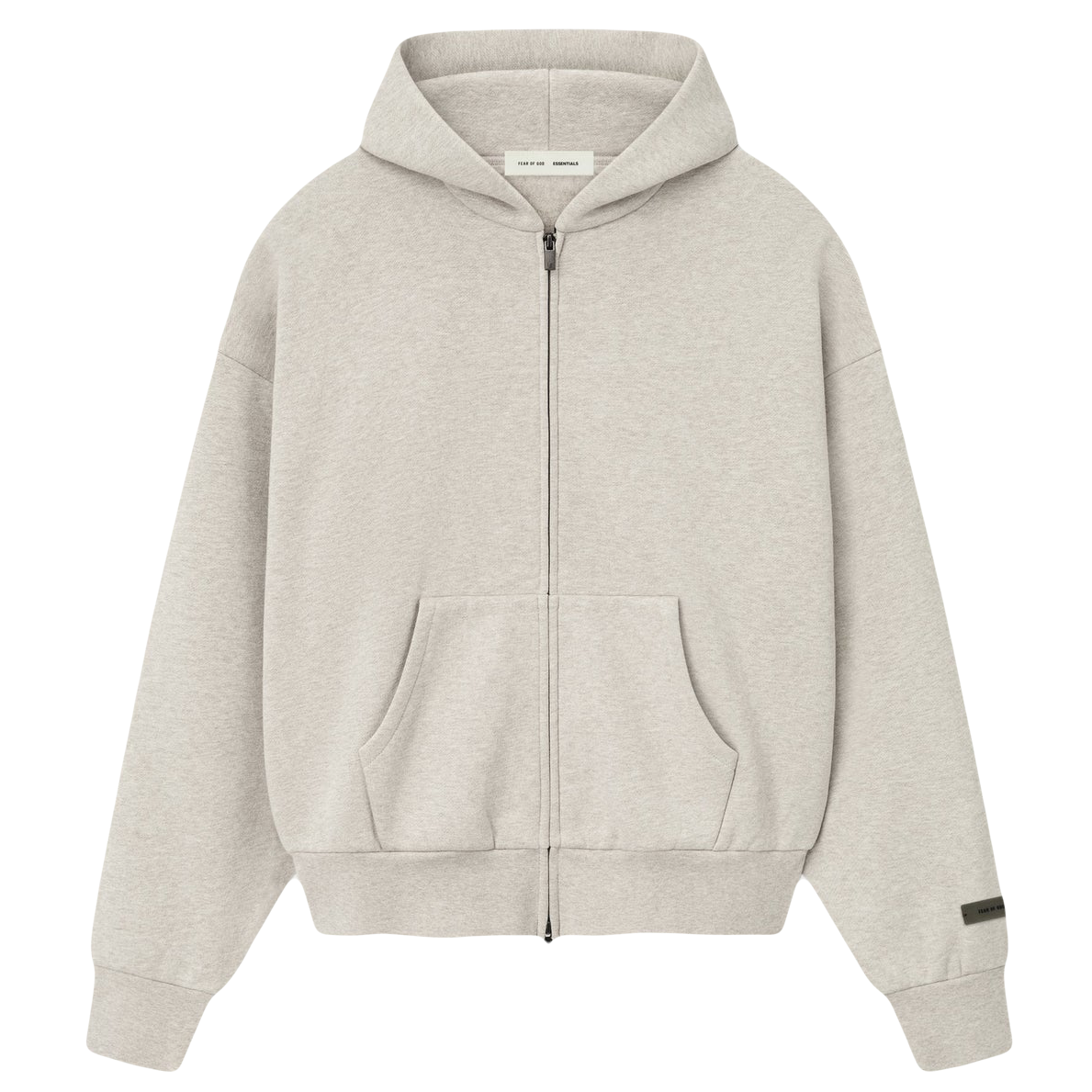 ESSENTIALS HEATHER STONE ZIP UP