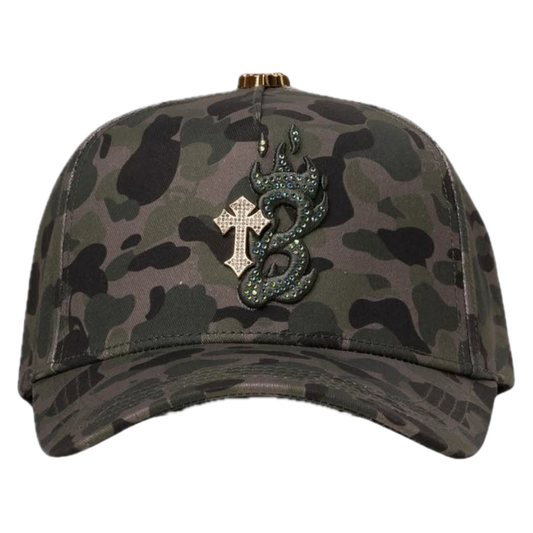 BARBAS HATS FRIENDS AND FAMILY “B-CROSS CAMO”