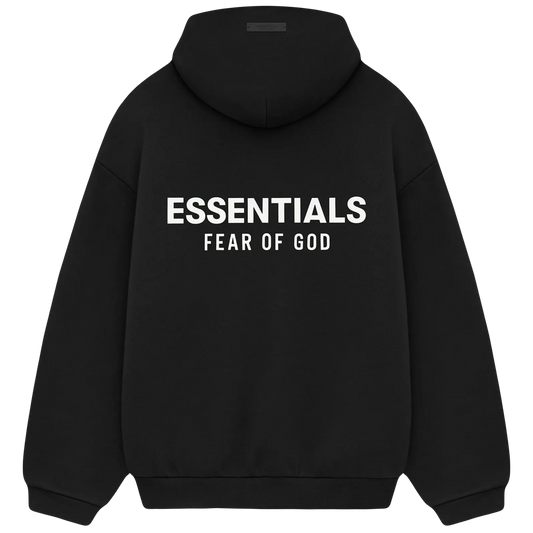 Black/White Essentials Hoodie